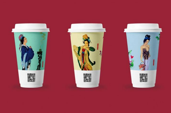 奶茶包裝設計的市場！情侶和奶香融合的主題很適合！